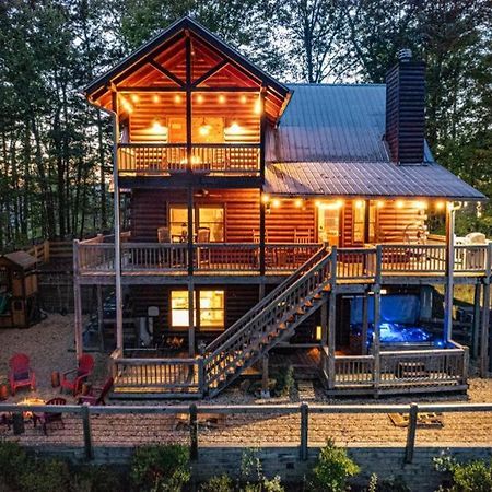 Cherry Log Summit Cabin By Bk Stays - Family Friendly - Playground - Game Room - Jacuzzi - Amazing Mountain Views Bagian luar foto